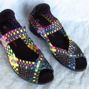 Bernie Mev “Comfi” Mary Jane Multicolor Wedge Sandals – EU Size 38